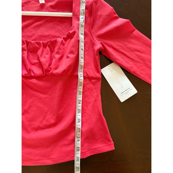 Athleta NWT Shanti Scoop 3/4 Sleeve Casual Top in Coral Size Small - Picture 9 of 12